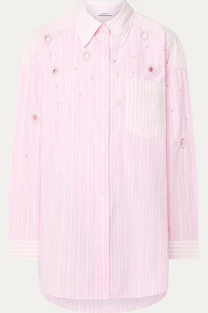 Sandro Oversized blouse met imitatieparels en strass