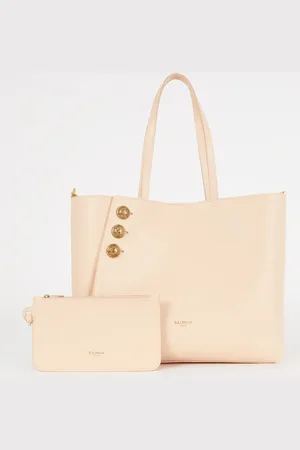 Balmain Emblème shopper van kalfsleer met uitneembaar etui