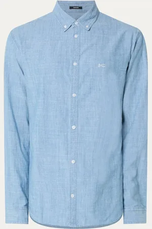 Denham Rich regular fit overhemd van chambray met logo