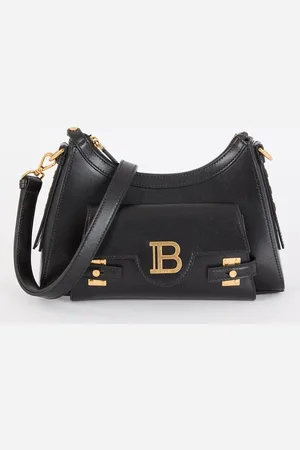 Balmain B-Buzz Hobo schoudertas van kalfsleer met logo