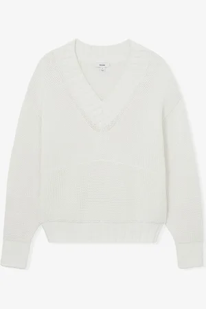 Reiss Jenny fijngebreide pullover met V-hals