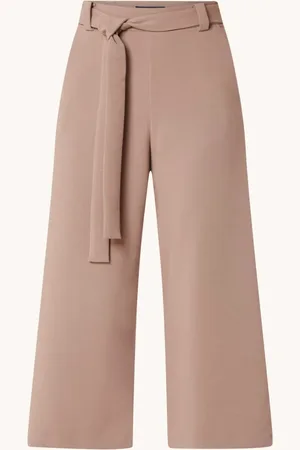 French Connection High waist wide fit culotte met strikceintuur