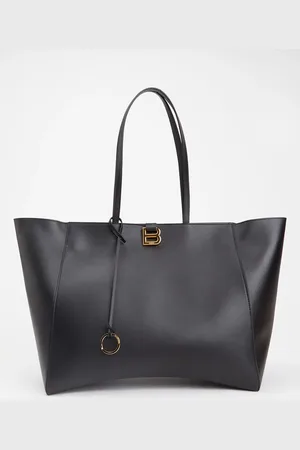 Balenciaga Hourglass L shopper van kalfsleer met logo