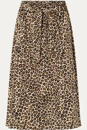 Claudia Sträter Midi rok met panterprint