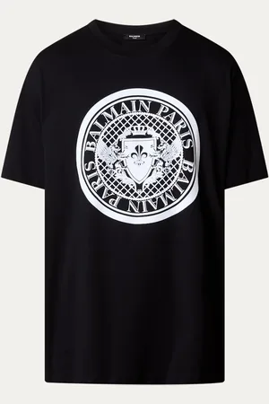 Balmain Coin T-shirt met flock logoprint