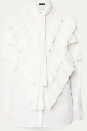 Bruuns Bazaar CardiniBBTilja blouse met ruches en afneembare sjaal