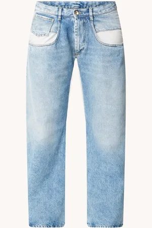 Maison Margiela High waist straight leg jeans met lichte wassing