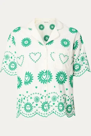 Fabienne Chapot Brielle blouse van biologisch katoen met broderie
