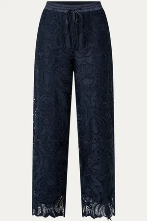 Summum Woman High waist straight fit broek met kant