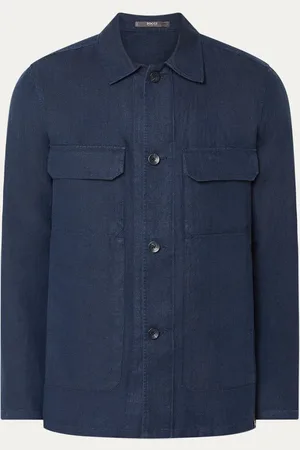 Boggi Milano Bond overshirt van linnen met borstzakken