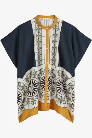 Marc O’ Polo Blouse met print en vleermuismouw