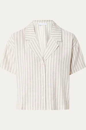 BY-BAR Jake Marine blouse in linnenblend