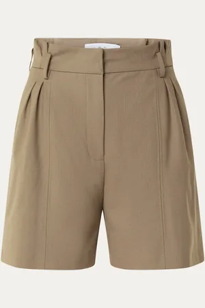 IRO Carrina high waist straight fit korte broek in wolblend