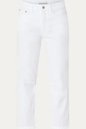 Opus Melly high waist straight leg cropped jeans met gekleurde wassing