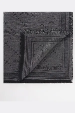 Zadig & Voltaire Glenn sjaal met logoprint 73 x 73 cm