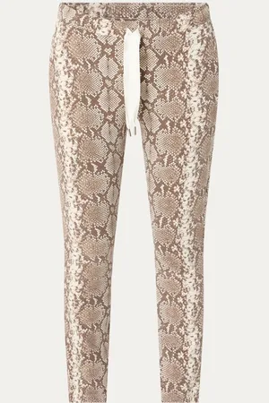 10 days Tapered fit cropped broek met slangenprint en steekzakken