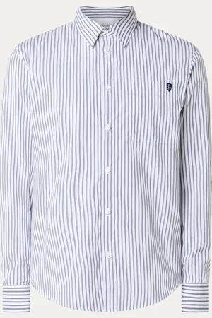 Burberry Overhemd met streepprint en logoborduring