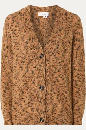 Bash Leala grofgebreid vest in alpaca wolblend met gemêleerd dessin