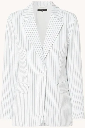 French Connection Blazer met schoudervulling en krijtstreep