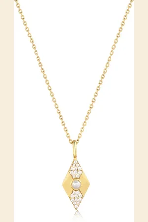 ANIA HAIE Pearl Geometric ketting M met zirkonia