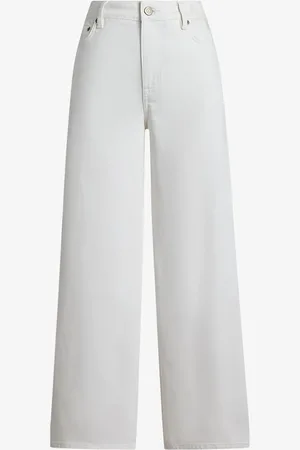 Ralph Lauren High waist wide leg cropped jeans met gekleurde wassing
