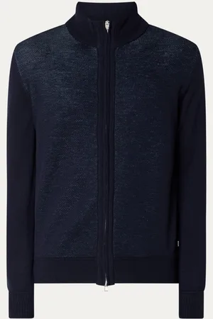 HUGO BOSS H-Illarione fijngebreid vest van scheerwol