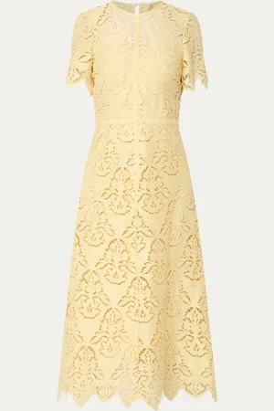 L.K. Bennett L-K-Bennett Georgia midi jurk met broderie