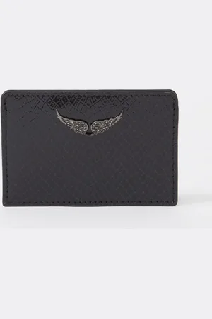 Zadig & Voltaire Glossy Wild pasjeshouder van kalfsleer met slangenstructuur