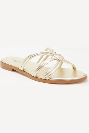 L.K. Bennett L-K-Bennett Tianey sandaal van leer met metallic finish
