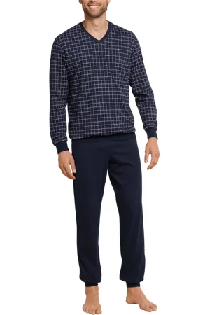 Schiesser Pyjama ruitje met boord