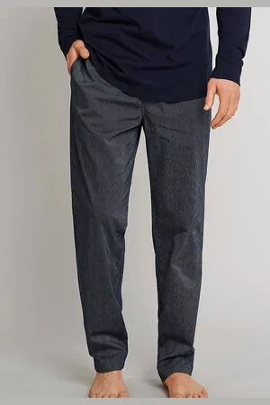 Schiesser Pyjamabroek donkerblauw met streepje