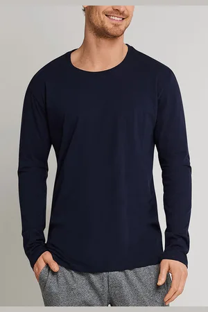 Schiesser Pyjamashirt ronde hals lange mouw