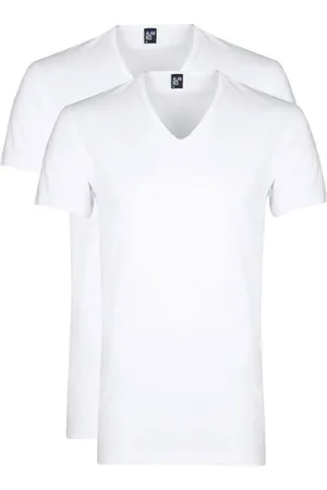Alan Red Nov V-shirt 2-pack stretch