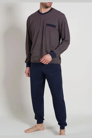 Götzburg Pyjama met boorden -blauw