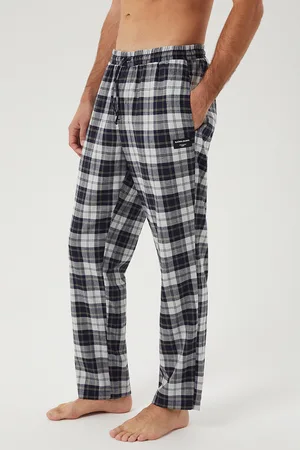 Björn Borg Pyjamabroek flanel grijze ruit