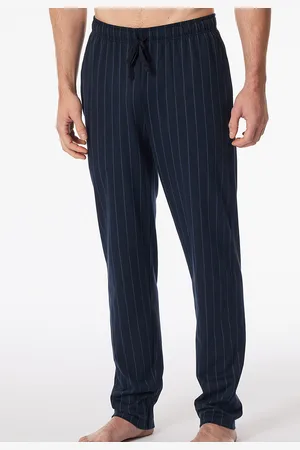 Schiesser Pyjamabroek jersey donkerblauw gestreept