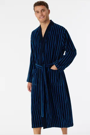 Schiesser Badjas donkerblauw velours