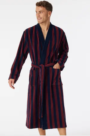 Schiesser Badjas -blauw velours