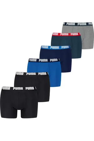PUMA Everyday Boxershorts 6-pack blauw-zwart