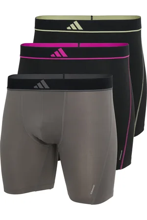 adidas Boxershorts Micro flex lang 3-pack zwart grijs