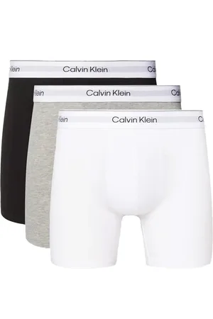 Calvin Klein Icon boxershort lang 3-pack zwart wit grijs