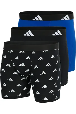 adidas Boxershorts flex cotton lang 3-pack blauw