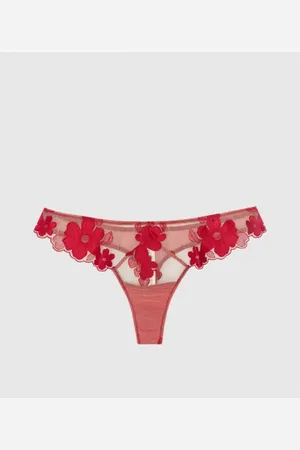 Twin-Set G-string van tule met borduursel XXS
