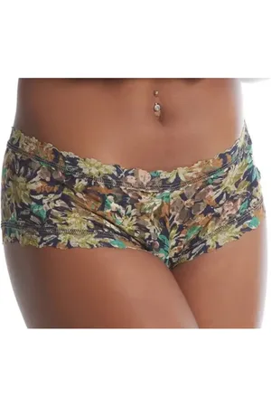 Hanky Panky Boyshort met print en kant, Camo Garden XS