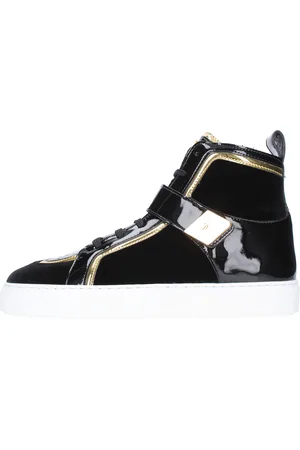Giuseppe Zanotti Zwart-gouden sneakers