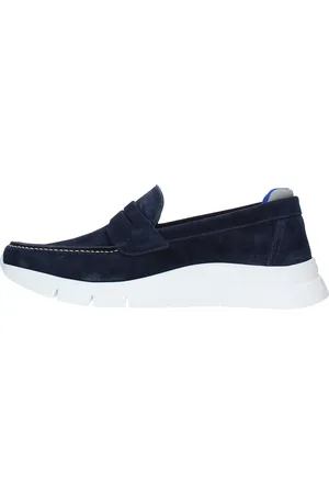 BOSTON Blauwe lage schoenen