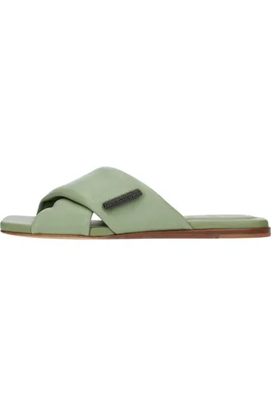 Brunello Cucinelli Groene sandalen