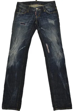 Dsquared2 2 Slim Jean Blauw Dames Katoenen Knopen Mod.S72LA0357S30293089