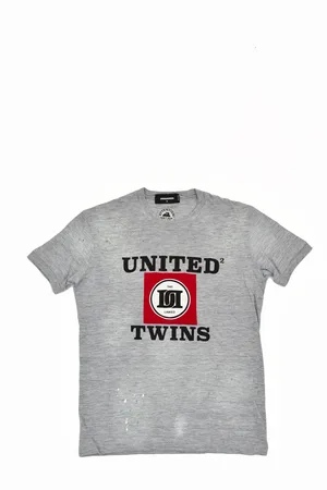 Dsquared2 2 Grijs T-shirt voor heren, grafische print Mod