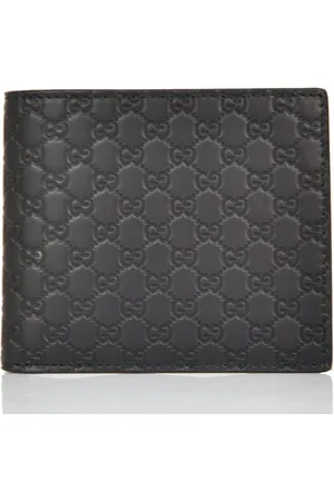Gucci Bifold Portemonnee Zwart Heren Leer Microssima Mod